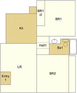Two Bedroom / One Bath