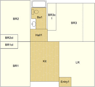 Three Bedroom / One Bath
