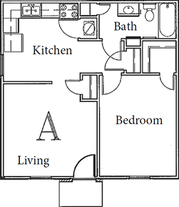 A - 1 bed /1 bath