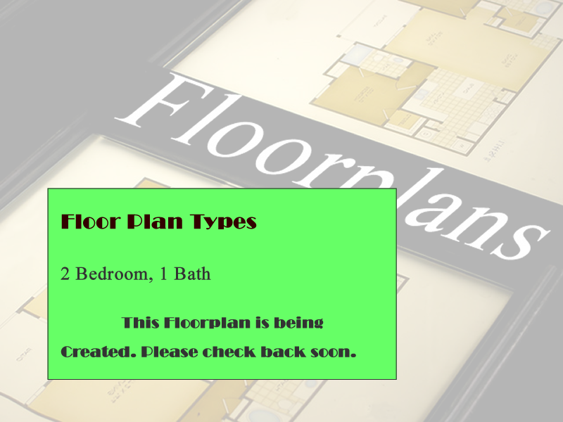 Two Bedroom / One Bath floor plan