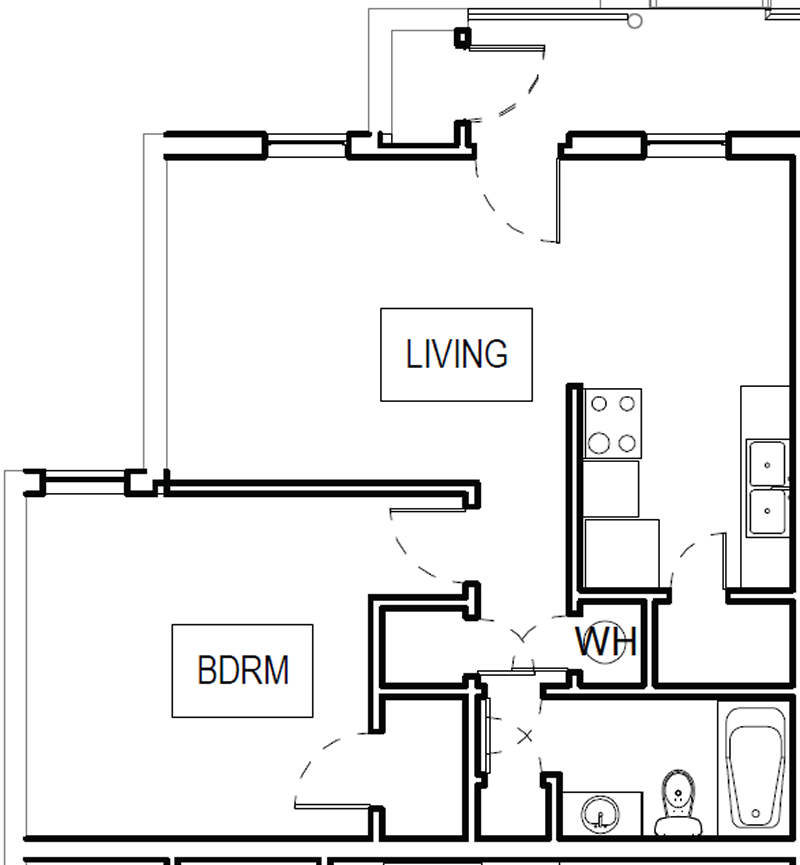 One Bedroom / One Bath floor plan