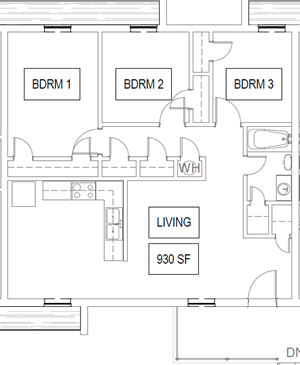 Three Bedroom / One Bath