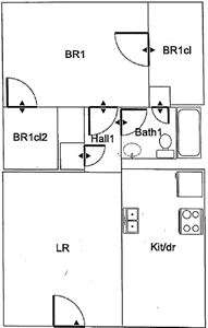 1 Bedroom / 1 Bath