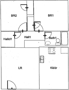 2 Bedroom / 1 Bath