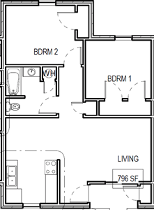 2 Bedroom / One Bath